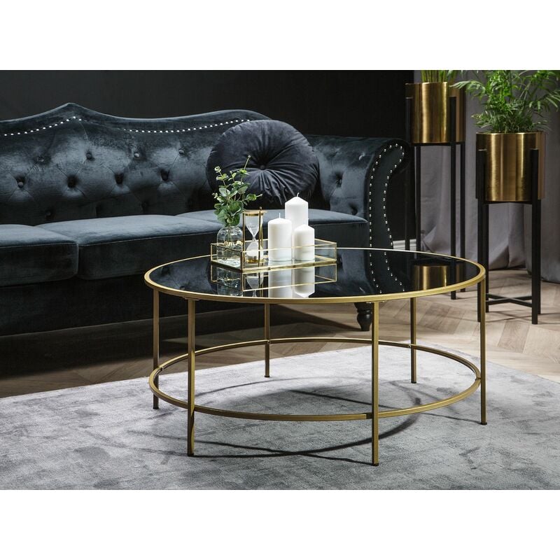 Couchtisch Rund Schwarz Gold Rund Florence 158006