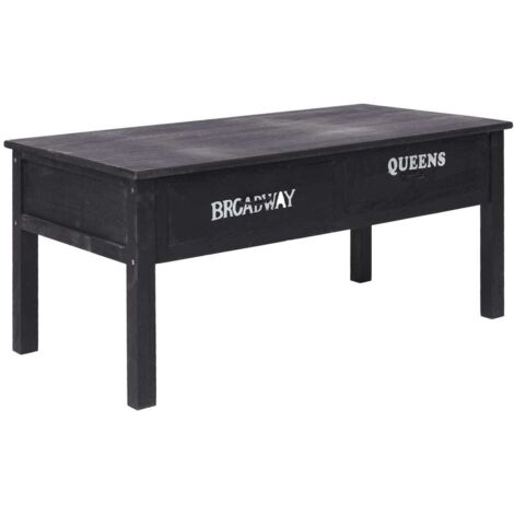Couchtisch Schwarz 100×50×45 cm Holz
