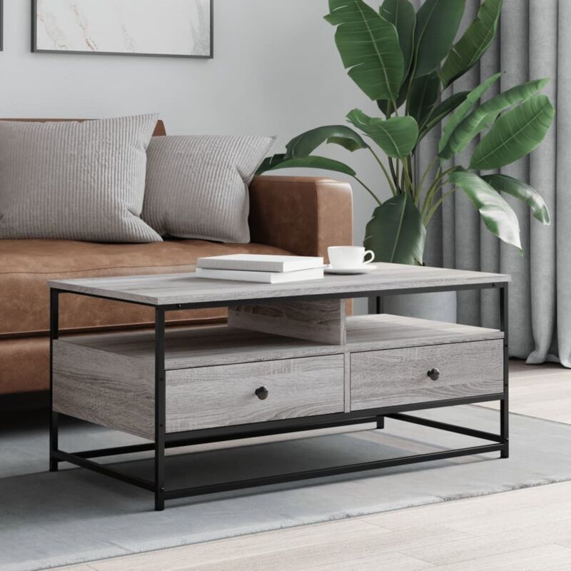 Couchtisch Grau Sonoma 100x51x45 Cm Holzwerkstoff Vidaxl