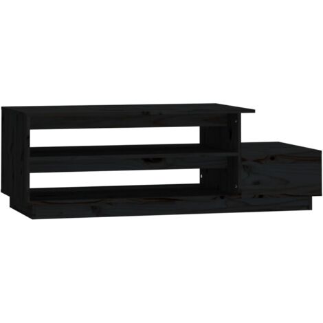 Couchtisch Schwarz 120x50x40,5 cm Massivholz Kiefer vidaXL