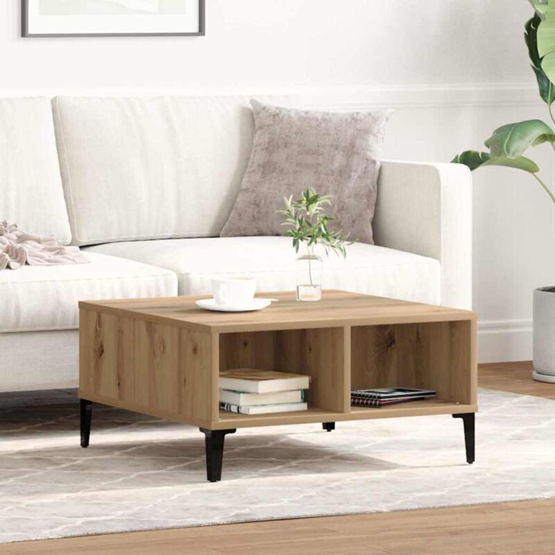 Vidaxl - Couchtisch Eiche Handwerklich 60 X 60 X 30 Cm Holzwerkstoff