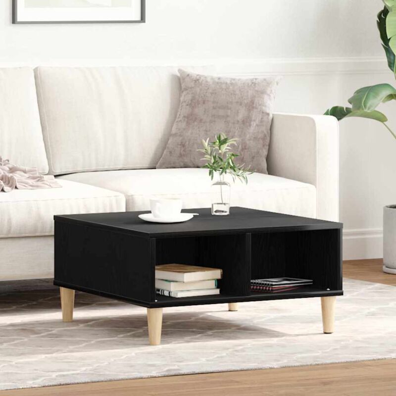 Vidaxl - Couchtisch Schwarze Eiche 60 X 60 X 30 Cm Holzwerkstoff