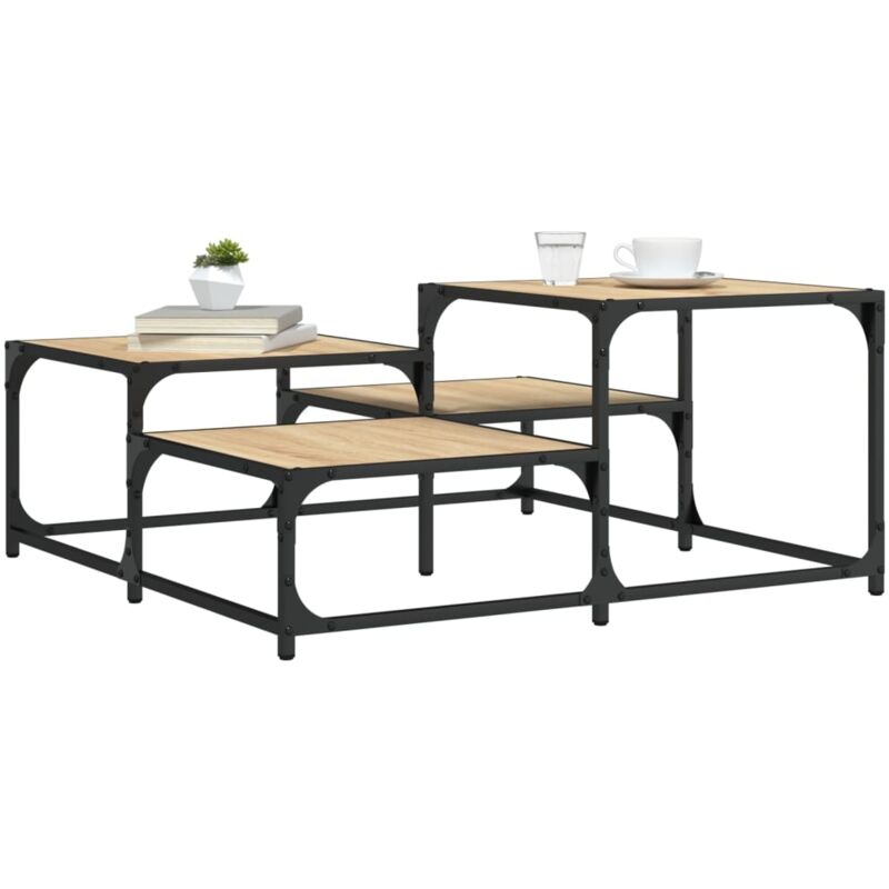 Couchtisch Sonoma-eiche 87, 5x87, 5x40 Cm Holzwerkstoff Vidaxl