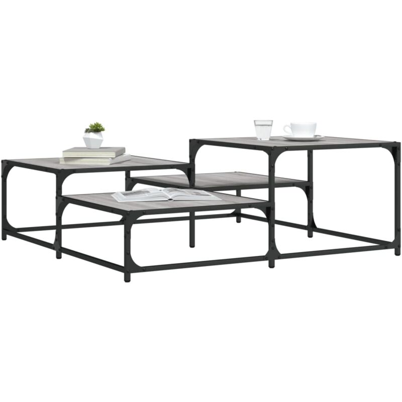 Couchtisch Grau Sonoma 107x107x40 Cm Holzwerkstoff Vidaxl