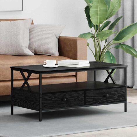 Couchtisch Schwarze Eiche 100 x 51 x 45 cm Holzwerkstoff vidaXL