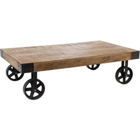 Couchtisch Silas - Metall und Mangoholz