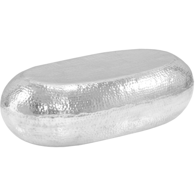 Couchtisch 100x50x28cm Aluminium Silbern - Silber - Vidaxl