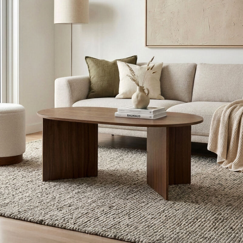 Sicaan Couchtisch Skandinavisch 100 Cm Walnussoptik Sven