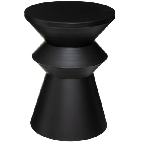 Couchtisch Sohan - Metall - schwarz D. 49 cm