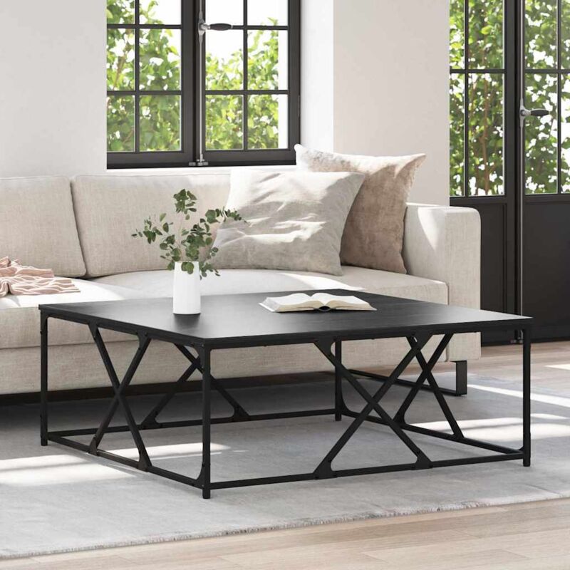 Couchtisch Schwarz Eichen-optik 100 X 100 X 40 Cm Holzwerkstoff Vidaxl