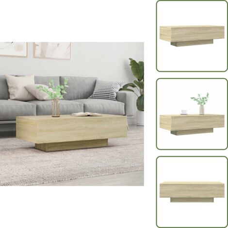 Couchtisch Sonoma-Eiche 100x49,5x31 cm Holzwerkstoff - Couchtisch - Wohnzimmerstil - Esszimmertisch - Holzwerkstoff - Sonoma-Eiche
