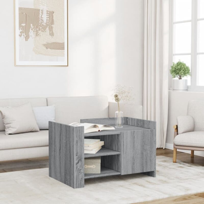 Couchtisch Grau Sonoma 80x50x50 Cm Holzwerkstoff Vidaxl