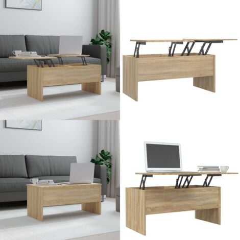 VIDAXL Couchtisch Sonoma-Eiche 102x50,5x46,5 cm Holzwerkstoff - Couchtisch - Couchtische - Home & Living