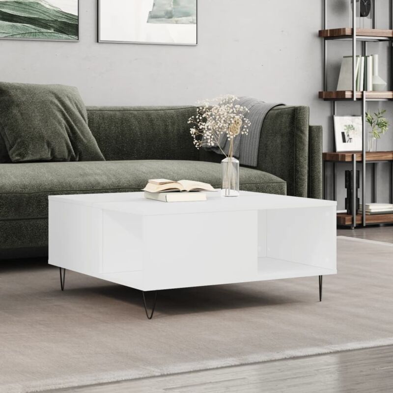 Couchtisch Weiß 80x80x36, 5 Cm Holzwerkstoff Vidaxl