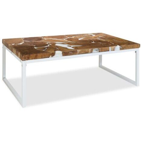 Couchtisch Teak Harz 110x60x40 cm vidaXL