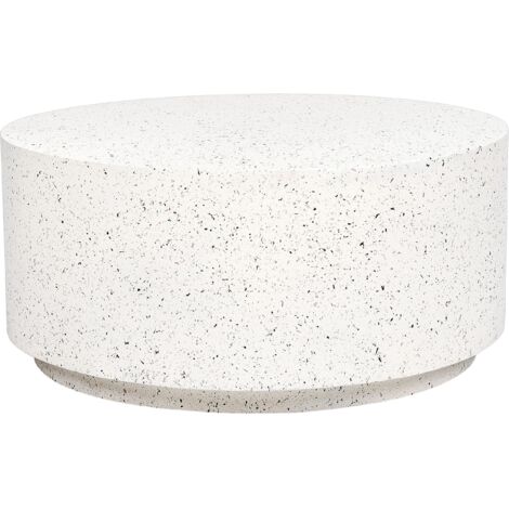 Couchtisch TREZZO Terrazzo Weiß