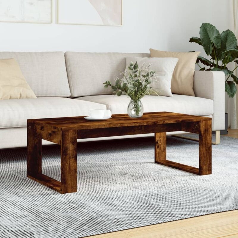 Vidaxl Couchtisch Räuchereiche 102x50x35 Cm Holzwerkstoff