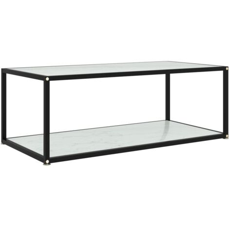 Couchtisch Weiß 100x50x35 cm Hartglas vidaXL