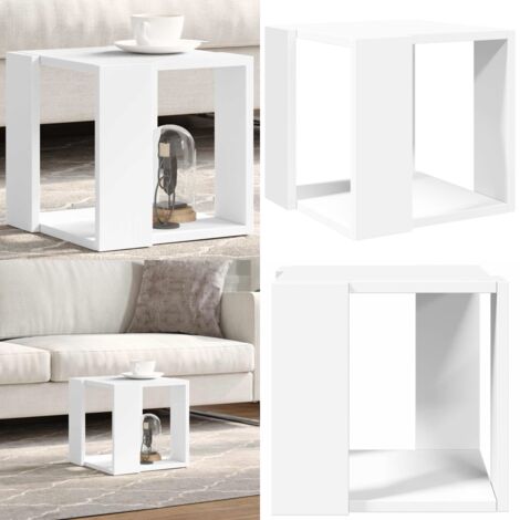 Couchtisch Weiß 32x32x30 cm Holzwerkstoff - Couchtisch - Wohnzimmerschmuck - Holztisch - Weißer Couchtisch - Kleiner Couchtisch - Home & Living