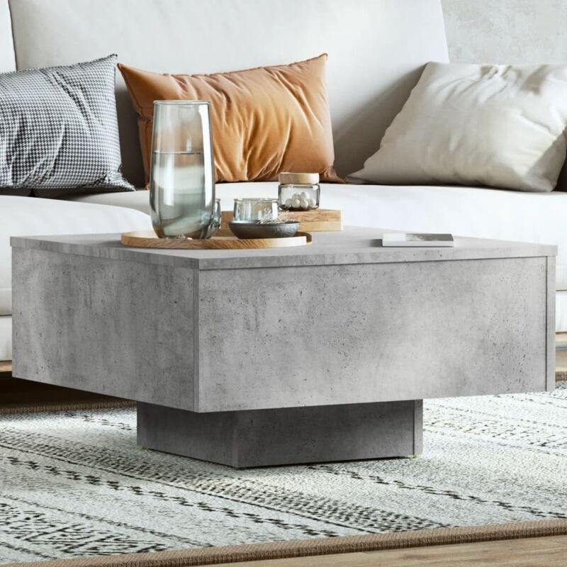 Vidaxl Couchtisch Betongrau 60x60x31, 5 Cm Holzwerkstoff