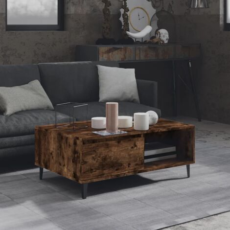 Couchtisch Wohnzimmertisch  Sofatisch Räuchereiche 90x60x35 cm Holzwerkstoff DE23183