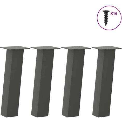 Couchtischbeine 4 Stk. Anthrazit 30 cm Stahl vidaXL