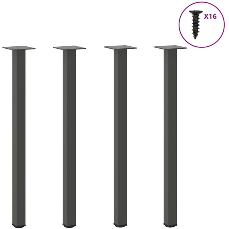 Konsolentischbeine 4 Stk. Anthrazit 72-74 Cm Stahl Vidaxl