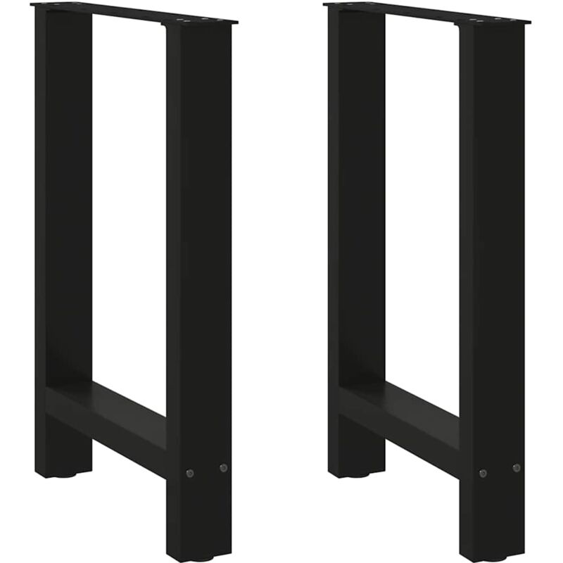Couchtischbeine Schwarz 2 Stk. 60x(72-73) Cm Stahl - Vidaxl