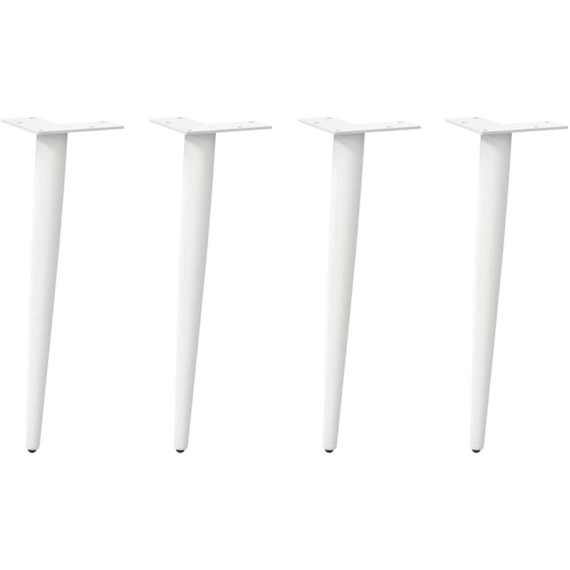 Couchtischbeine Konische Form 4 Stk. Weiß 30-31 Cm Stahl Vidaxl