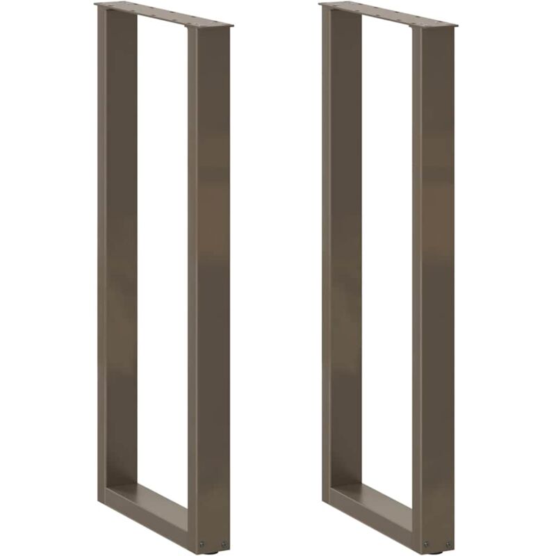 Vidaxl Couchtischbeine U-form 2 Stk. Naturstahl 40x(110-111) Cm Stahl