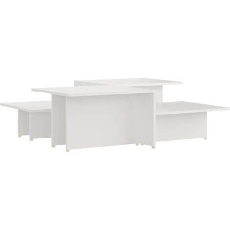 Couchtische 2 Stk. Weiß 111,5x50x33 cm Holzwerkstoff vidaXL