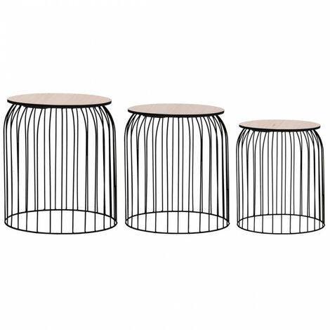 Couchtische 3-tlg. Satztisch Beistelltisch Metallkorb Korbtisch Kaffeetisch Wohnzimmertisch Sofatisch Tisch Aufbewahrungskorb mehrere Auswahl