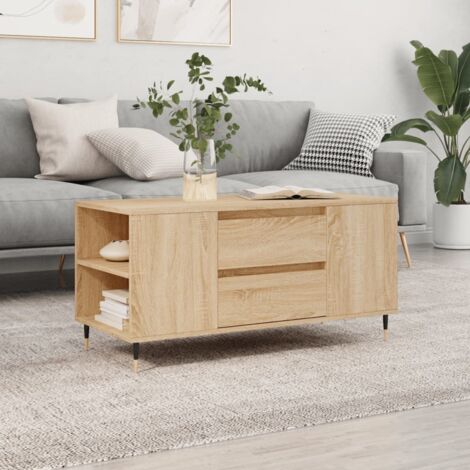 Couchtisch，Kaffeetisch，Wohnzimmertisch Sonoma-Eiche 102x44,5x50 cm Holzwerkstoff CFW684340