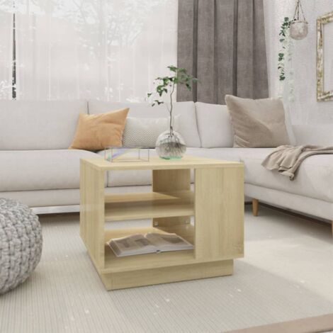 Couchtisch，Kaffeetisch，Wohnzimmertisch Sonoma-Eiche 55x55x43 cm Holzwerkstoff CFW109172