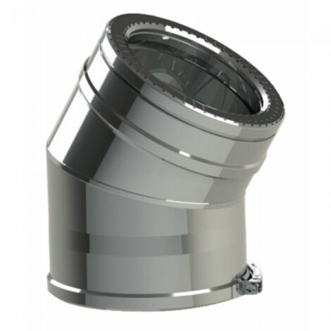 Coude 30∞ - double paroi Duoten - bride de securite - 150/200 mm TEN