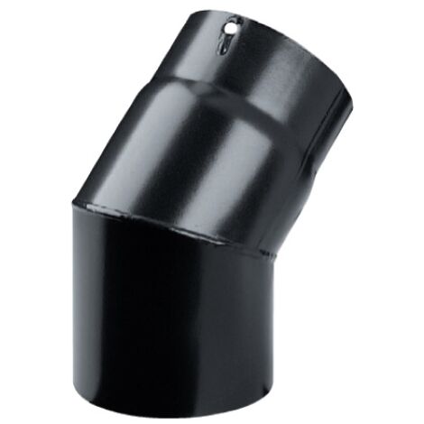 coude 45  200 mm 20 cm en acier noir pour poA le A  bois 1,2 mm porcelaine