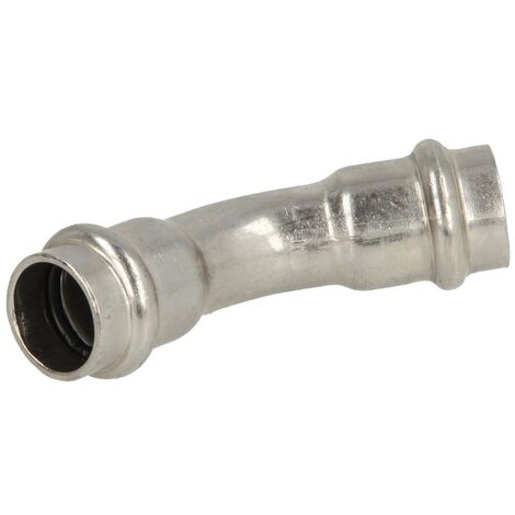 Coude 45° à sertir en inox FF54 mm profil V