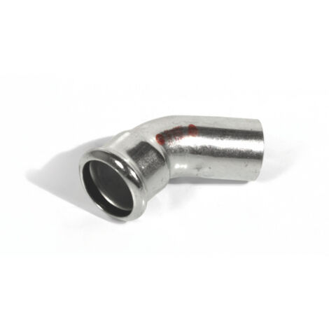 Coude 45° acier électrozingué à sertir SteelPres® MF - 15mm - Raccorderie Metalliche