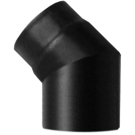 Coude 45 DN 150 emaille peint 600 degres pour poele a bois tube en acier noir sce Made in Italy