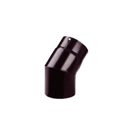 Coude 45° en Porcelaine pour Poêles à Bois Lourd Noir Mat 1,2mm - ø 12cm