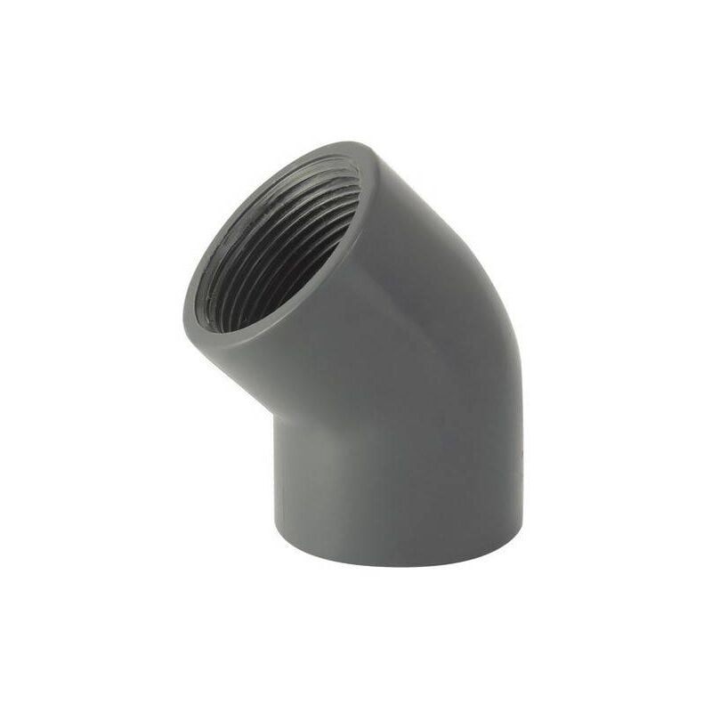 Coude 45° Femelle / femelle à visser en pvc 3''