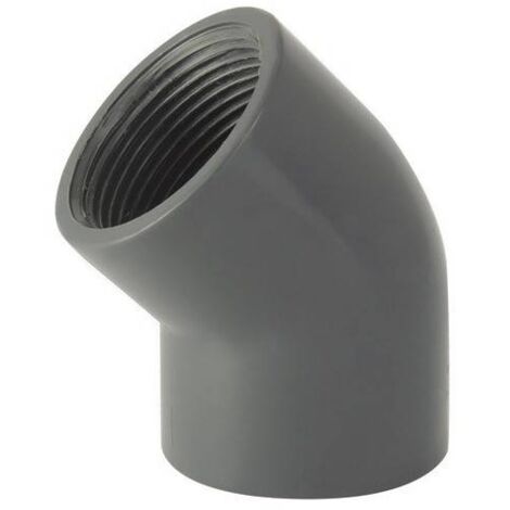Coude 45° Femelle / femelle à visser en PVC 1''1/4
