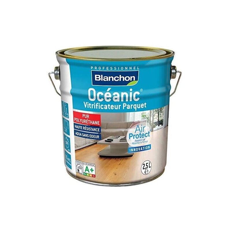 Vitrificateur parquet Blanchon Océanic Air Protect 2,5L aspect chêne ciré