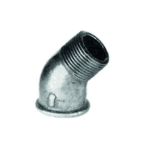 Coude 45° mâle femelle 121 galva - 2'' - SFERACO