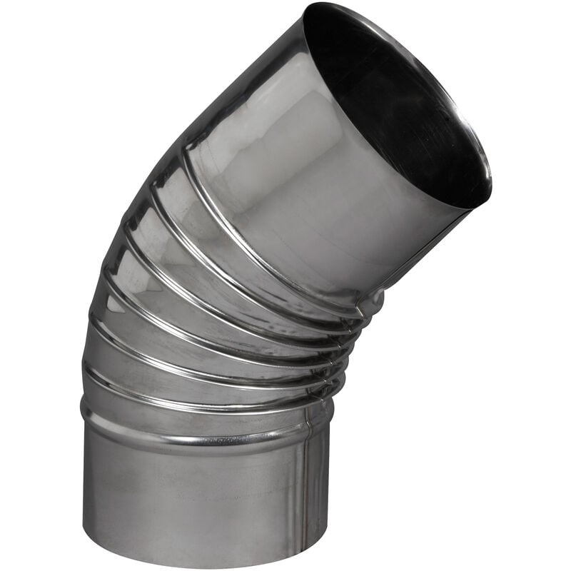 Coude inox 304 BR 45° plissé Ø153