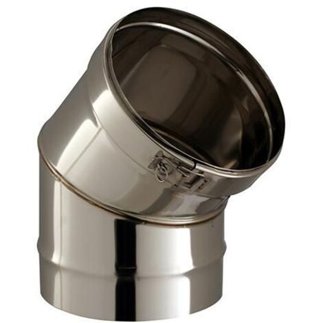 Coude 45° pour condenseur en inox diamètre 100 mm EC 45 100 CD, Poujoulat réf. 44100021/9999