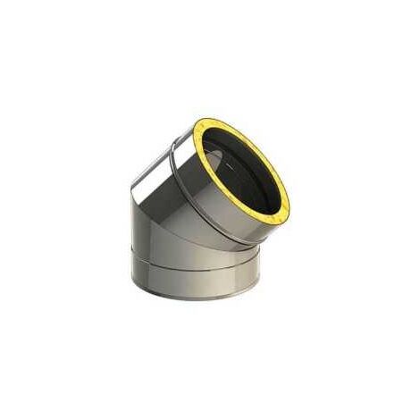 Coude 45 ° - Pour double paroi isolé  150 mm