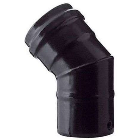 Coude 45° pour Poêles à Pellets Heavy Noir Mat 1,2mm - ø 8cm