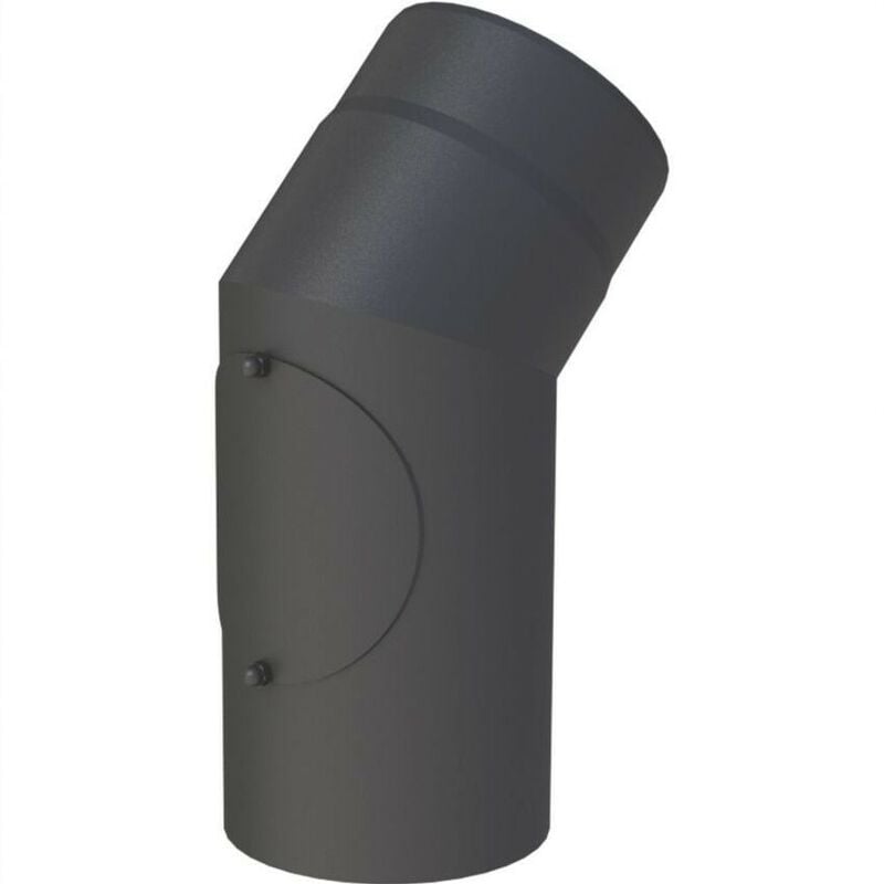 Coude 45° tuyau de poêle Ø 150 mm avec trappe