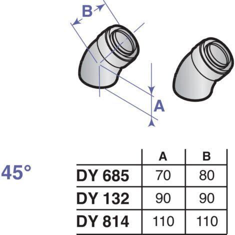 Coude 45° (x2) 80/125 Dy132